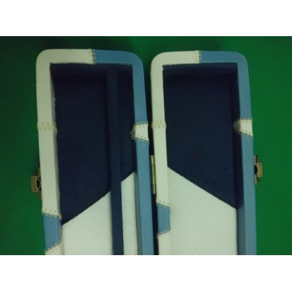 Deluxe Cue Case (white/blue) 